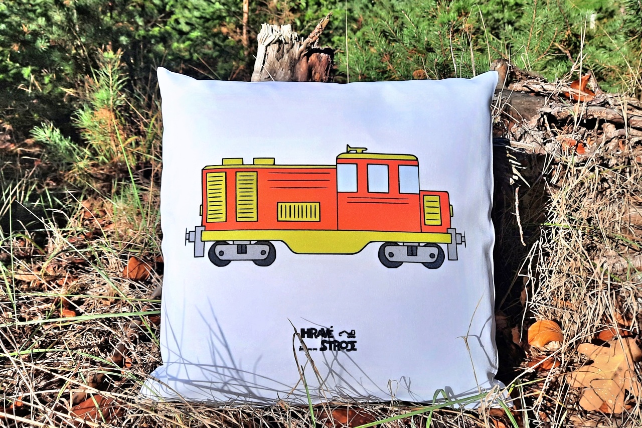 Polštář s vlakem polštář s mašinkou motorovou 2